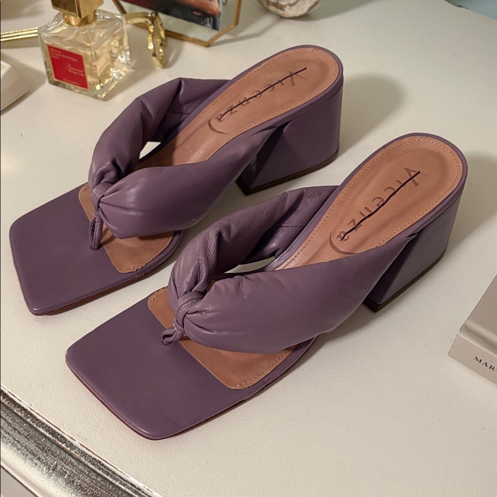 Vicenza Purple Heeled Sandals